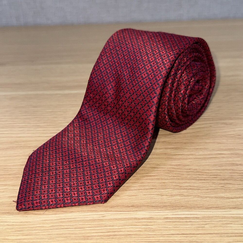 Save The Ocean Red Patterned Eco Friendly Handmade Tie